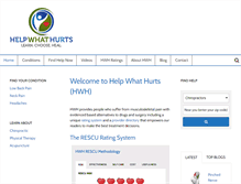 Tablet Screenshot of helpwhathurts.com